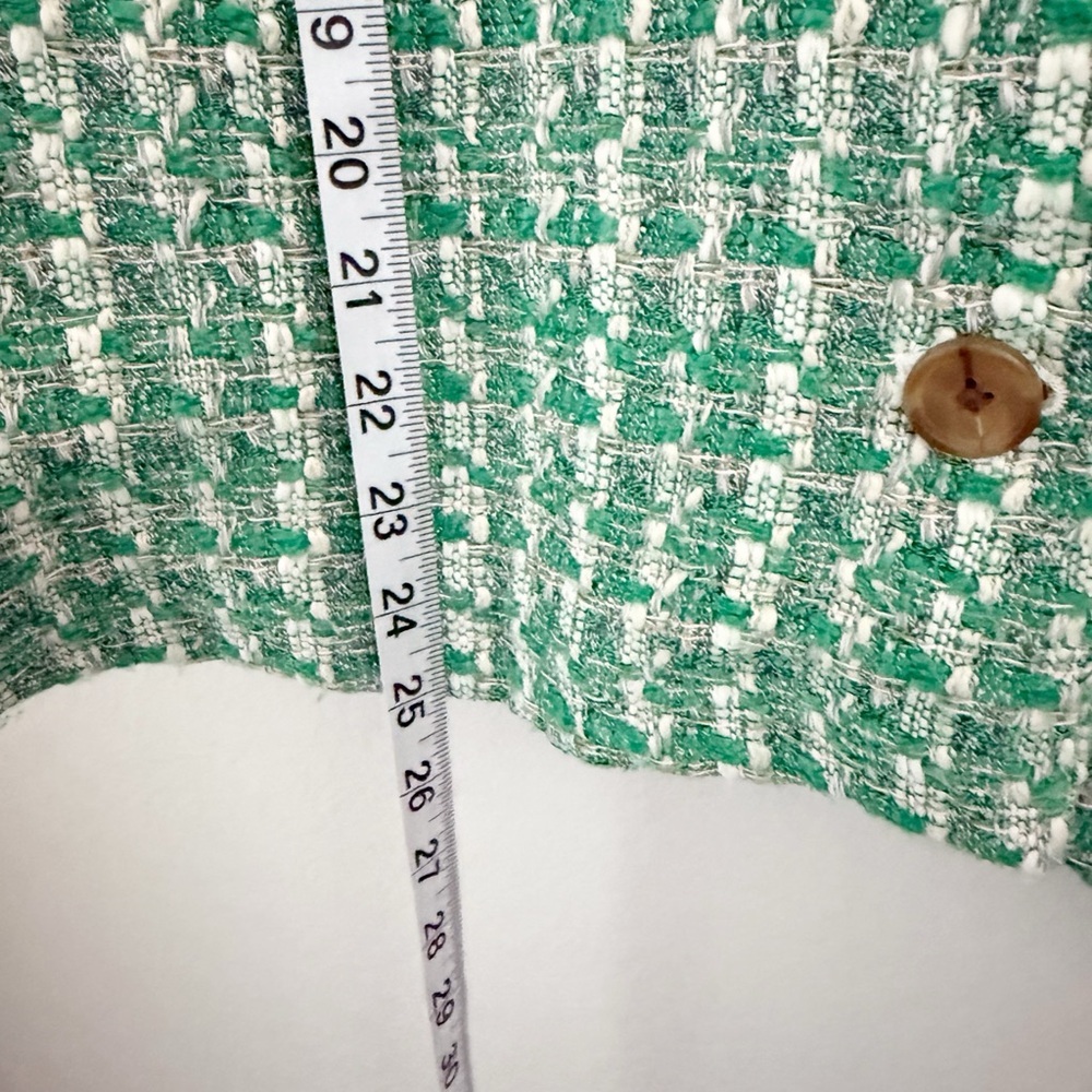 Anthropologie Maeve Tweed Green Jacket Shacket - Picture 4 of 9